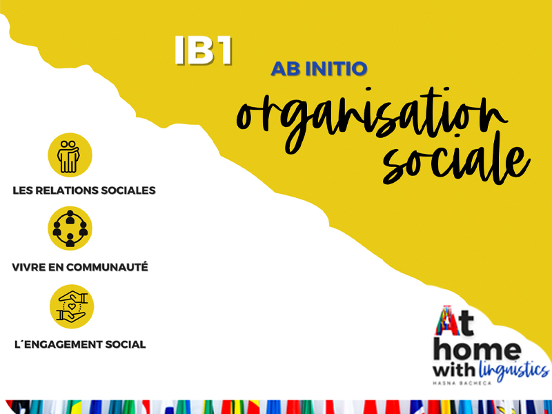 French Vocabulary List Social Organisation IB1 Ab Initio Teaching