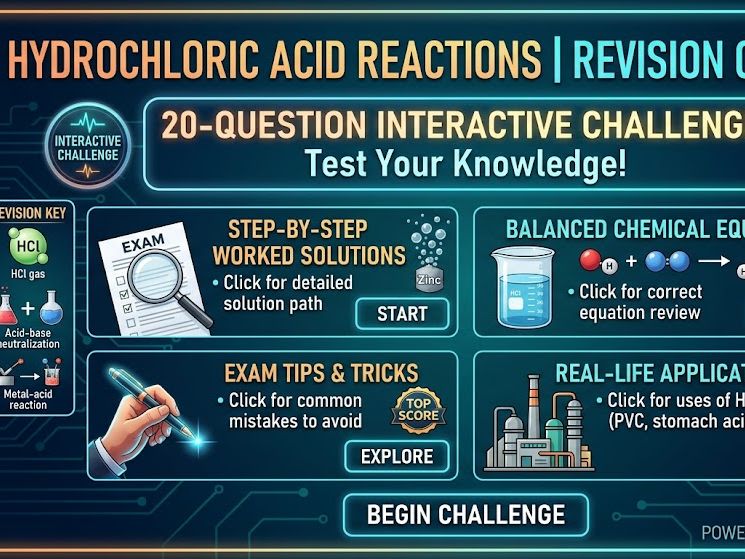 Hydrochloric Acid Reactions Practice Pack | Questions, Answers & Chemistry Applications