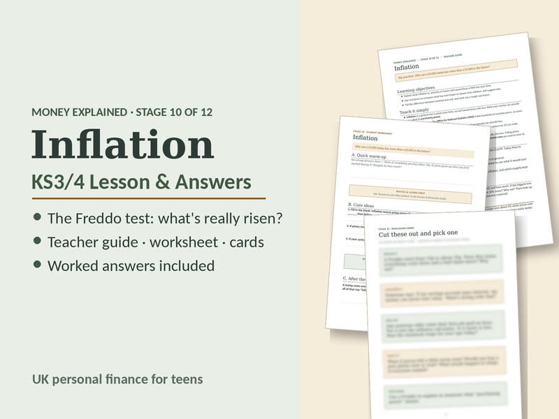 Inflation KS3/4 Lesson, Worksheet & Answers