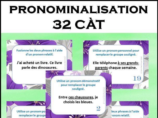 La pronominalisation - 32 CÀT