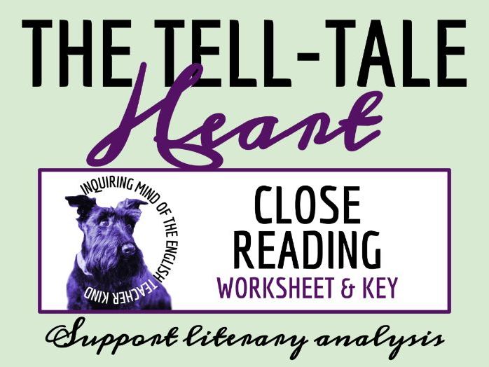 "The Tell Tale Heart" by Edgar Allan Poe | Short Story Analysis Worksheet and Answer Key
