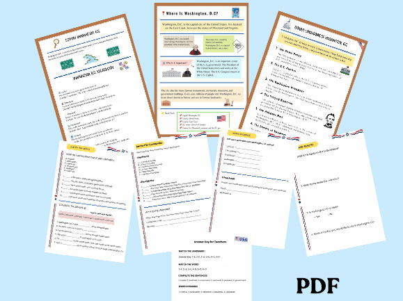 US States Geography Bundle | 8 State Studies for KS2 & KS3