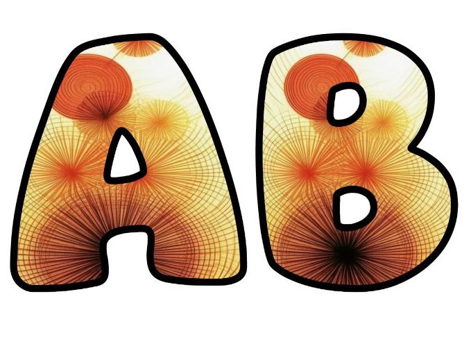 Abstract Flowers Artist Lettering Set | Classroom Display | Upper & Lowercase, 0-9 and Signs