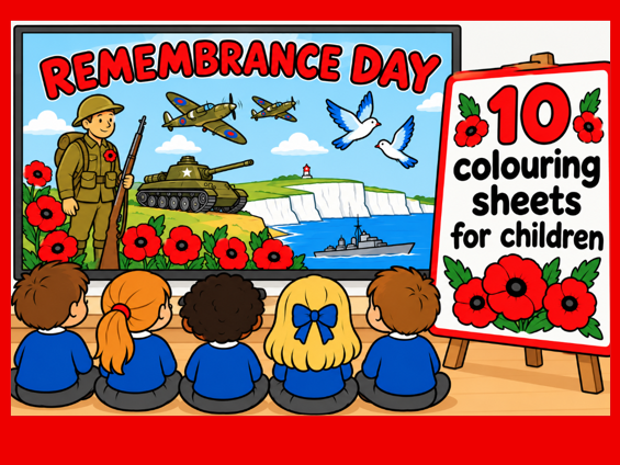 10 Remembrance Day Colouring Sheets