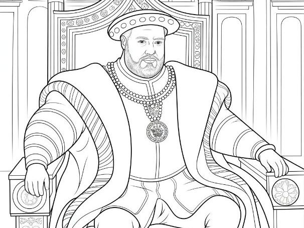 Tudor Monarchs Mindfulness Colouring