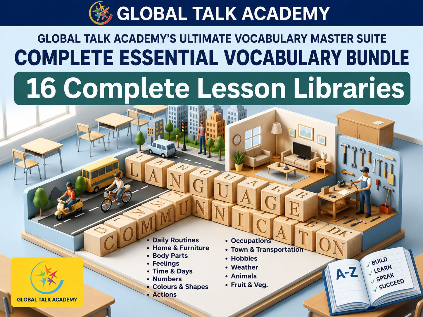 ESL Vocabulary Mega Bundle | 16 Lesson Packs