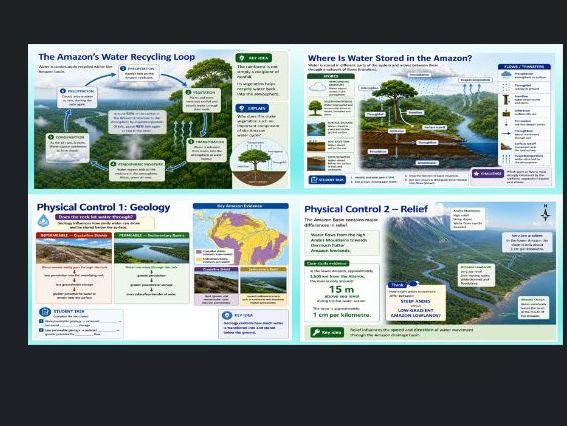 OCR A Level Geography Earths Life Support Systems: The Amazon Basin Water Cycle