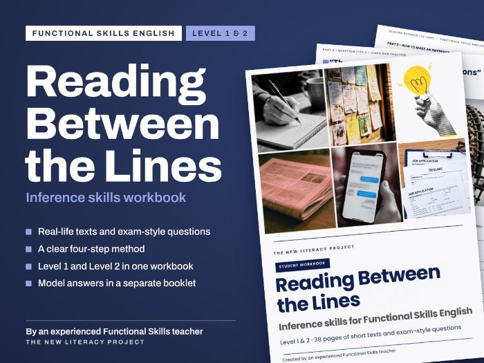 Functional Skills English Reading Level 1 and Level 2 Inference Workbook: Short Texts, Exam Style Qu