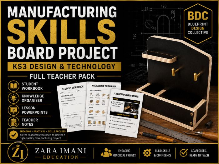 KS3 Manufacturing Skills Board Project | D&T Full Teacher Pack