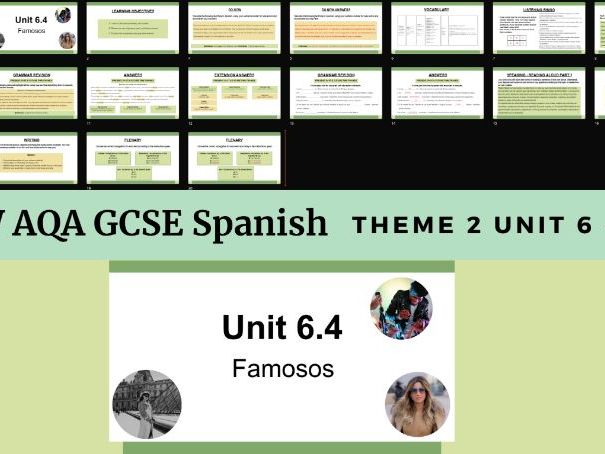 6.4 Famosos (New AQA GCSE Spanish)