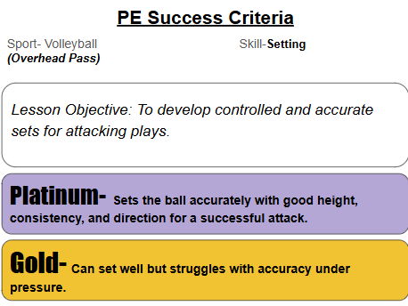 Dodgeball Tiered Success Criteria PE (Physical Education) | KS2–KS3