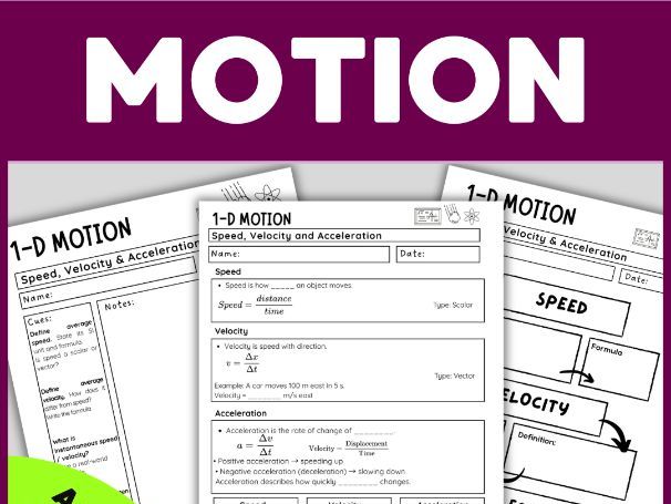 Intro to Kinematics & Motion Notes