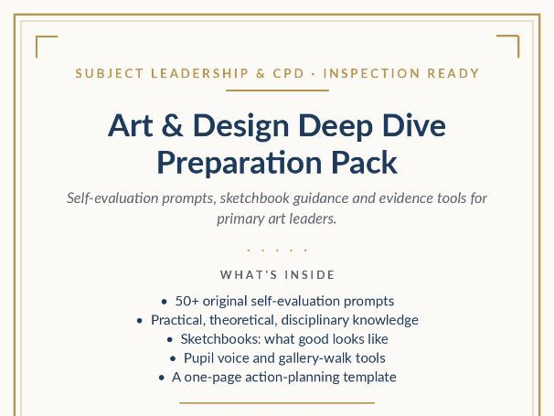 Art and Design Deep Dive Preperation Pack