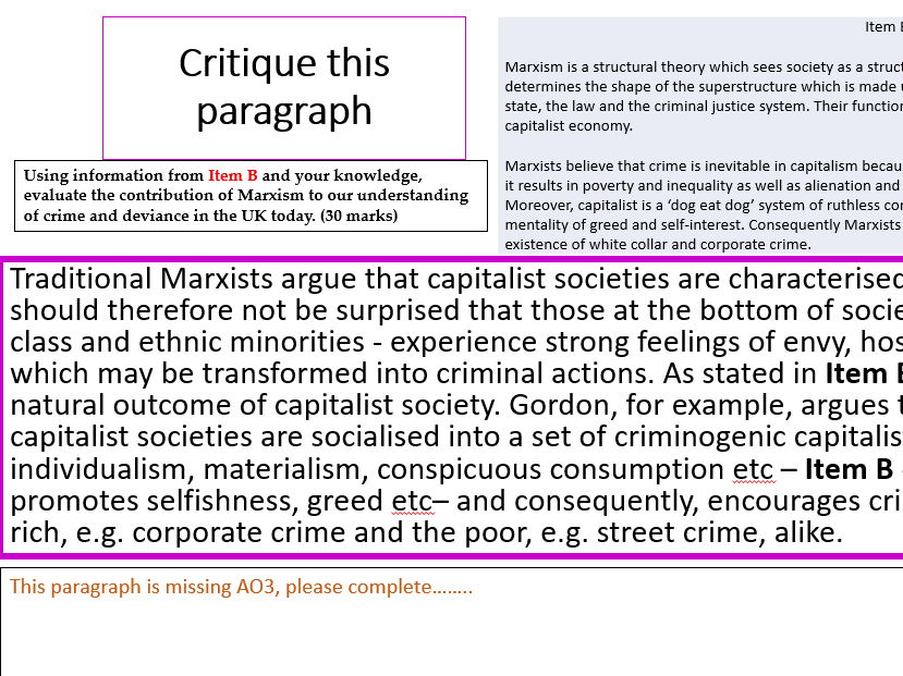 AQA Sociology Theories of Crime Bundle