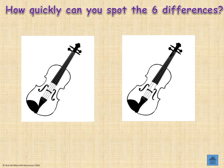 Observation challenges – odd one out & spot the differences