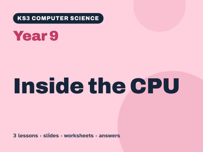 KS3 Computer Science Year 9: Inside the CPU – 3 lessons