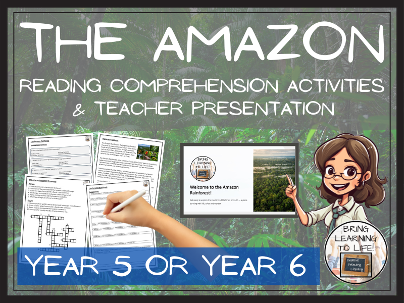 Amazon Rainforest Reading Comprehension Activities | Year 5 or Year 6