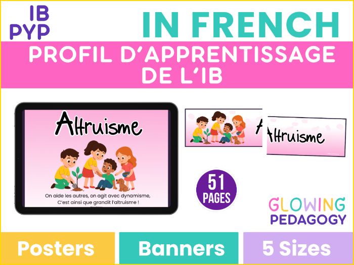 Profil de l’apprenant de l’IB – Affiches et Banderoles – French IB PYP Learner Profile