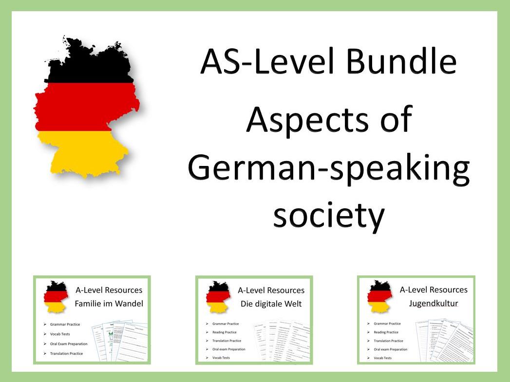 AS German - Apects of German-speaking Society Bundle