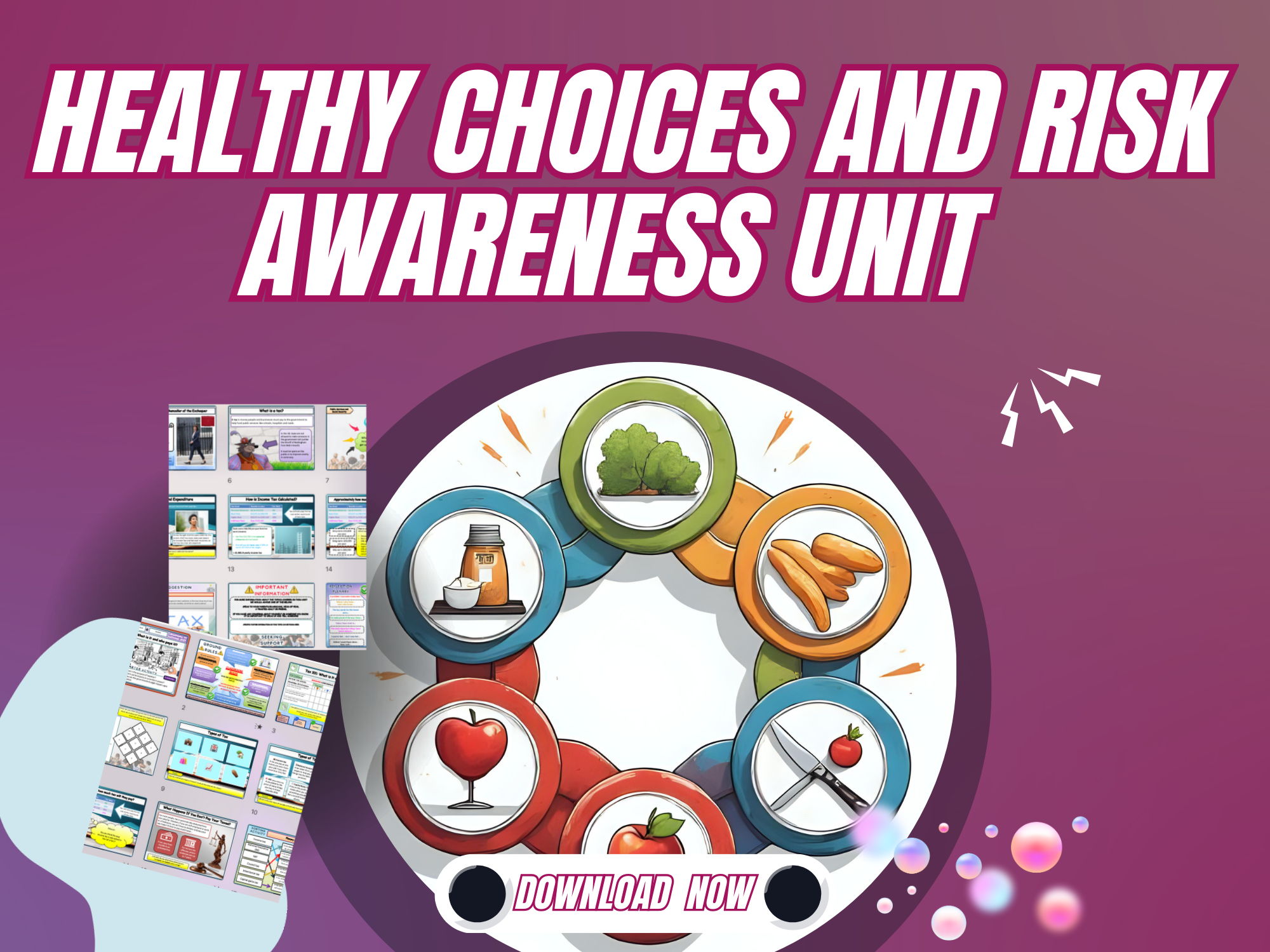 Healthy choices and risk taking PSHE lessons KS3 KS4