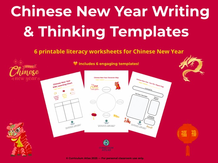 Chinese New Year Writing & Thinking Templates – Printable Literacy Worksheets