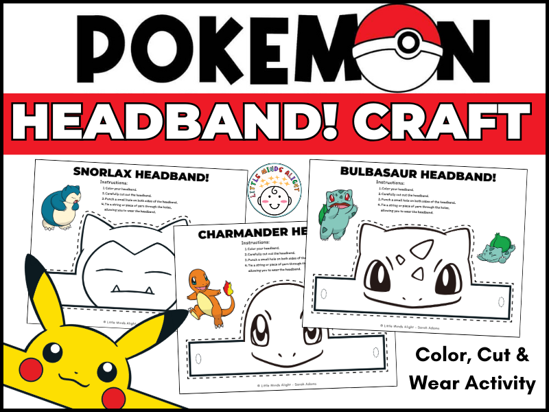 Pokémon Headband Craft | 11 Character Templates