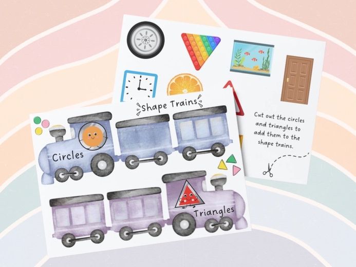 Maths - Shape Trains Circles & Triangles