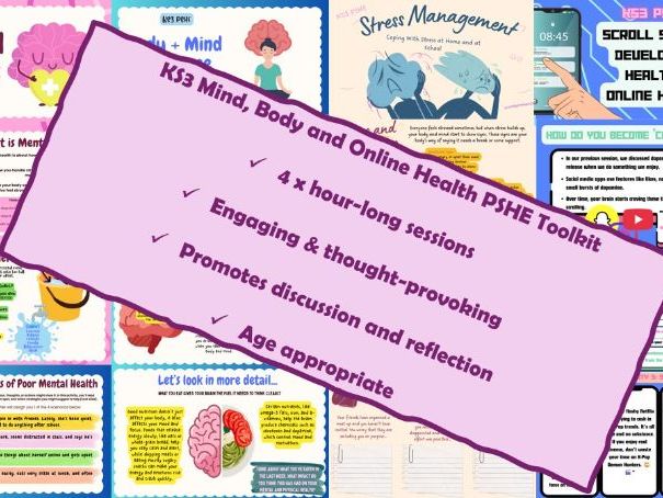 KS3 PSHE Mental Health & Wellbeing Unit: Mind and Body, Coping with Stress and Online Safety