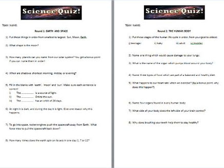 ks2 science quiz teaching resources