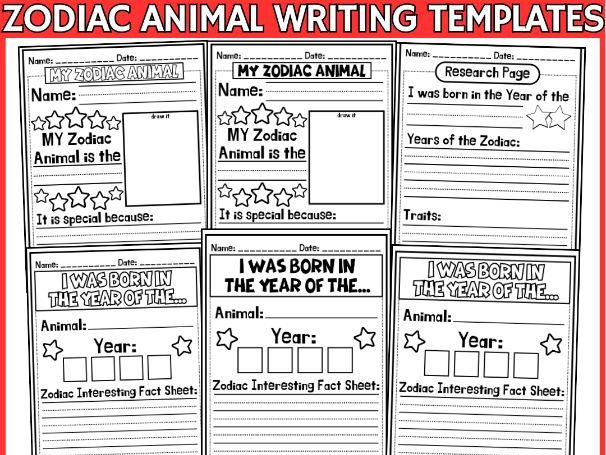 Lunar New Year 2026 Writing Templates | Year of the Horse Zodiac Worksheet