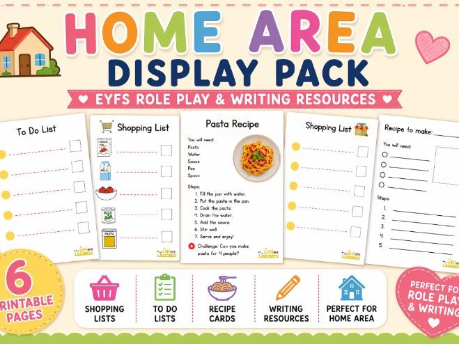 EYFS Home Area Writing Prompts