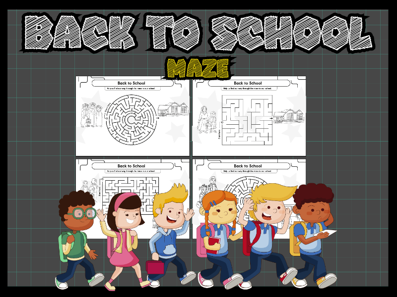 Back to School Maze Activity | Fun First Day of School Printable for Students