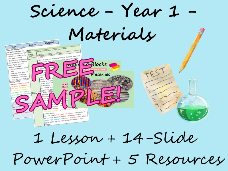 Science - Year 1 - Materials - FREE SAMPLE