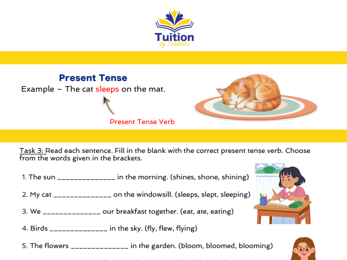 27. Year 4 - Reading Comprehension & Present Tense