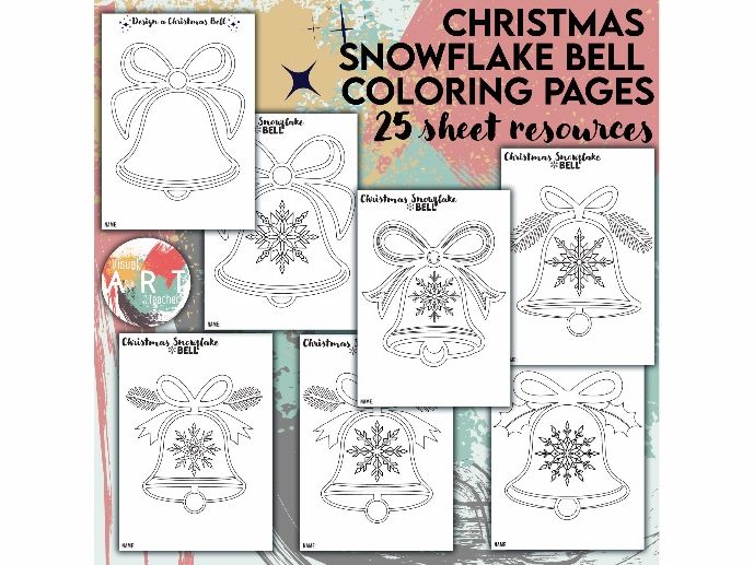 Christmas Snowflake Bell Colouring Pages – Festive Holiday Printables!