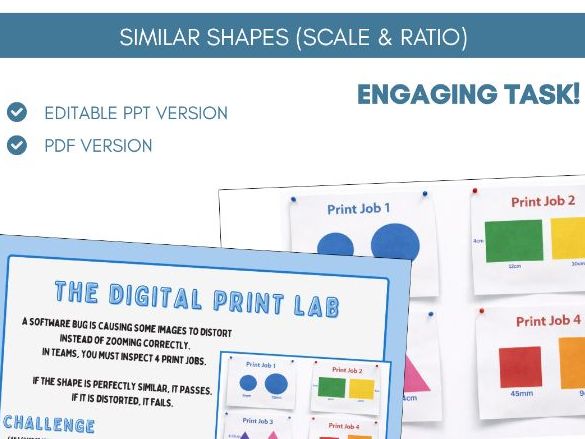 Similar Shapes | Scaling Shapes | Worksheet Task | Ratio & Proportion