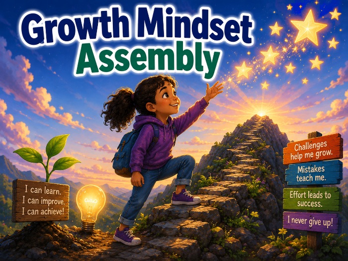 Growth Mindset Assembly — KS2 | Script + PowerPoint