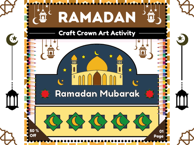 Ramadan Crown Craft Activity : Engaging Craft Template for Little Learners