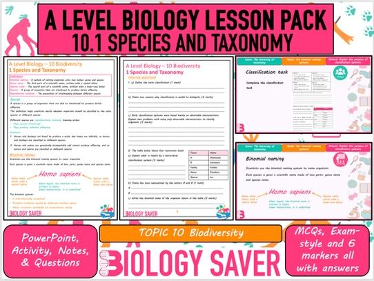 A Level Bio Lesson - 10.1 Species and Taxonomy