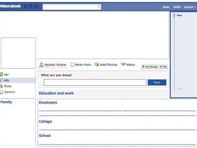 Historybook - A facebook styled biography template