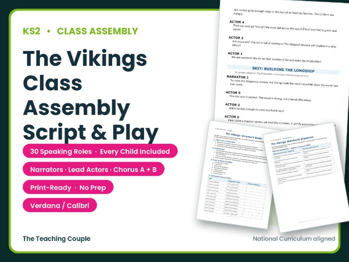 The Vikings Class Assembly Script & Play | Years 4–7 | No Prep Whole-Class Drama