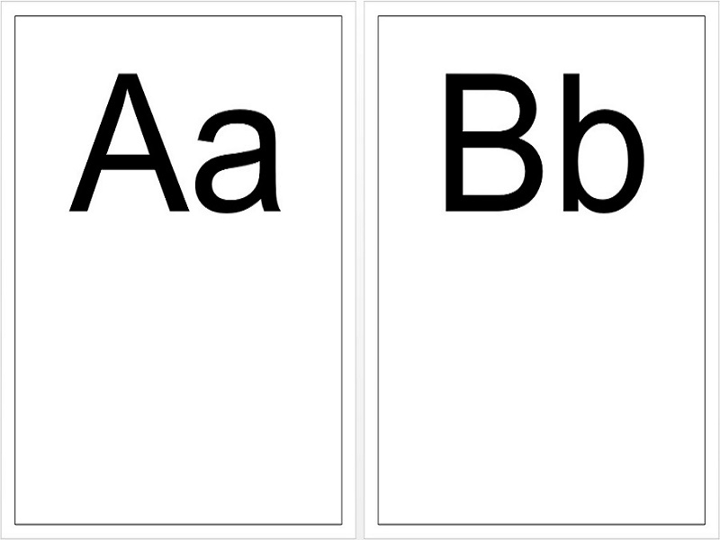 Upper & Lower Case Alphabet A4 Display Cards