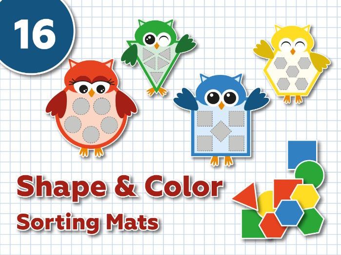 Owl Shape & Color Sorting Mats