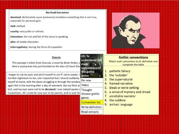 Year 9 Gothic Writing Introduction lesson