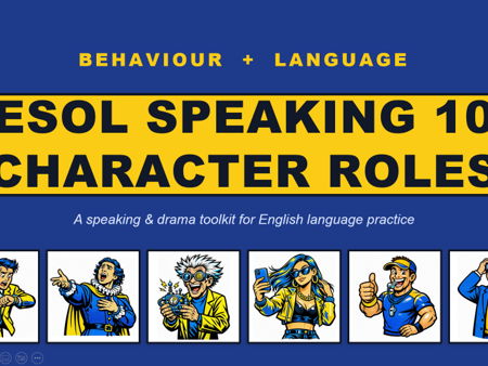 ESOL Speaking & Drama Lesson Pack 2026 – 10 Character Role Cards for Fluency & Confidence (No Prep ·