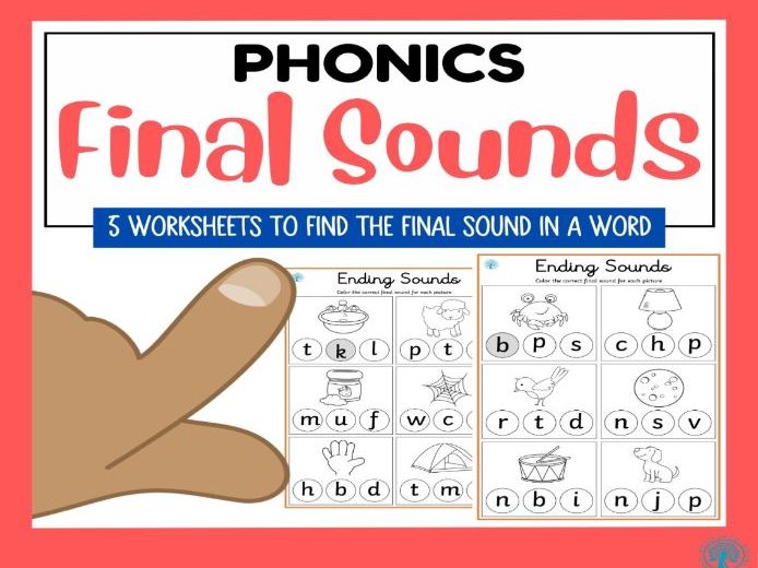 Finding the Final Sound in Words Set 1 Teaching Resources