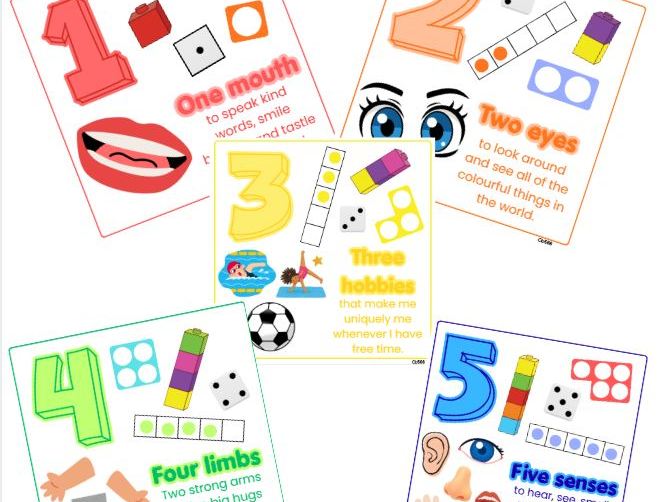 All About Me Numbers 1-5