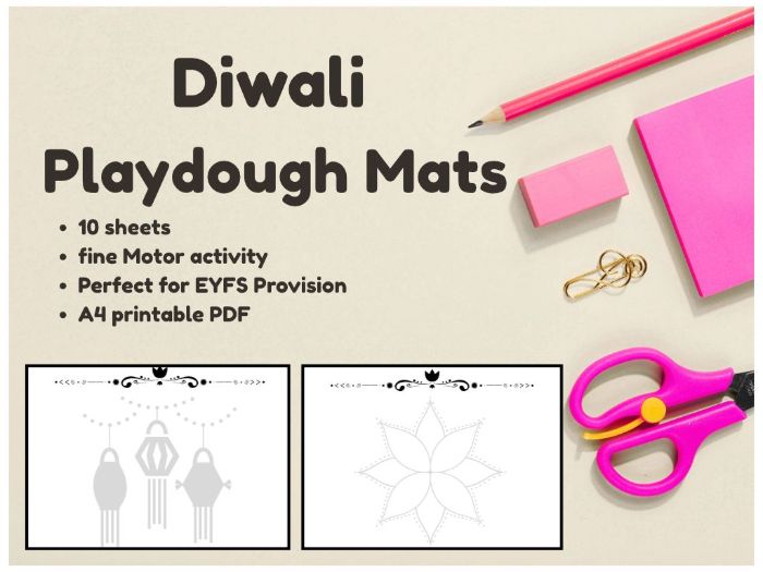 Diwali Playdough Mats – Set of 10