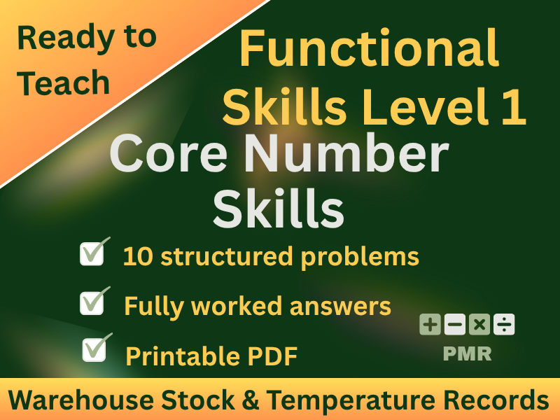 Core Number Skills - Functional Skills Maths Level 1