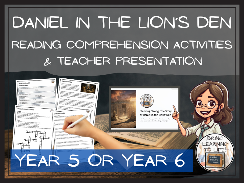Daniel in the Lion's Den Reading Comprehension Activities | Year 5 or Year 6